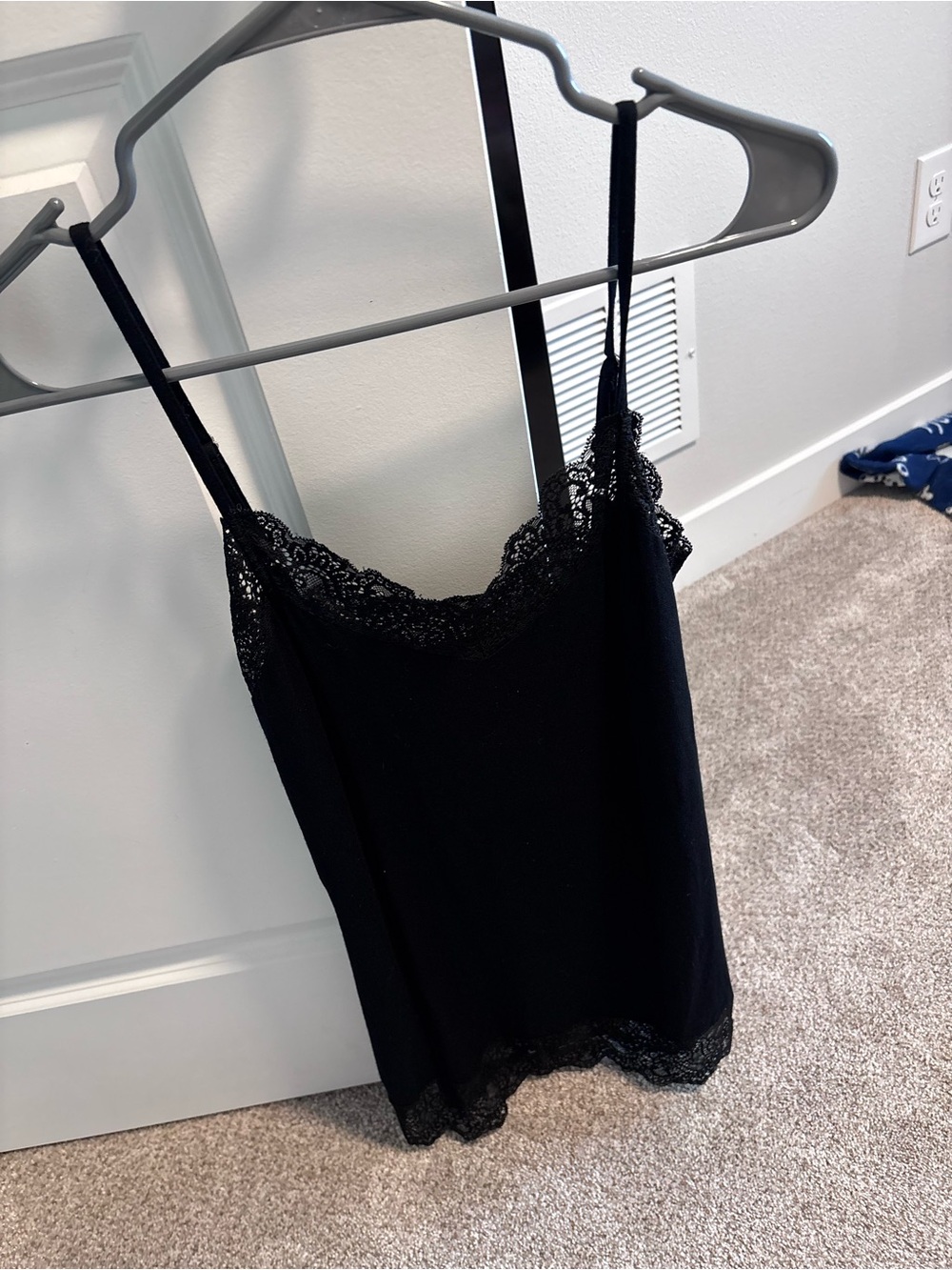Only Hearts Black Lace-Trim Cami